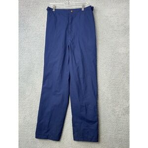 VINTAGE Tourney Gore Tex Pants L Blue Zip Snap Stretch Windbreaker Golf Lined